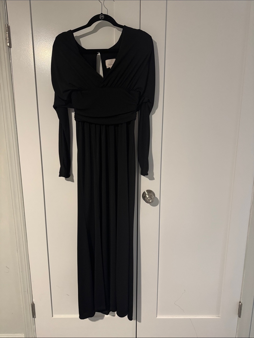 cinq a sept Black Long Sleeve V-Neck Maxi Dress